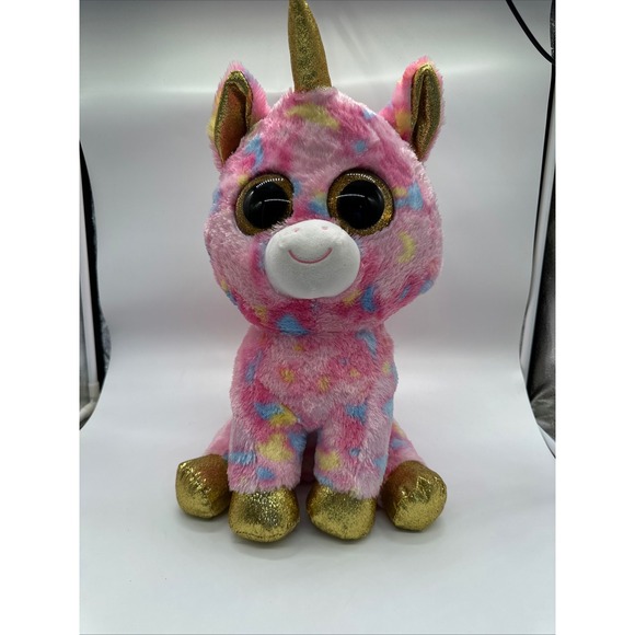 Other - Whimsical Beanie Boos Pink Confetti Unicorn Plush Toy